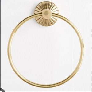 Anthropologie fluted towel ring bronze NWT